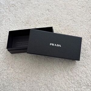 Prada Black Textured Glasses Case